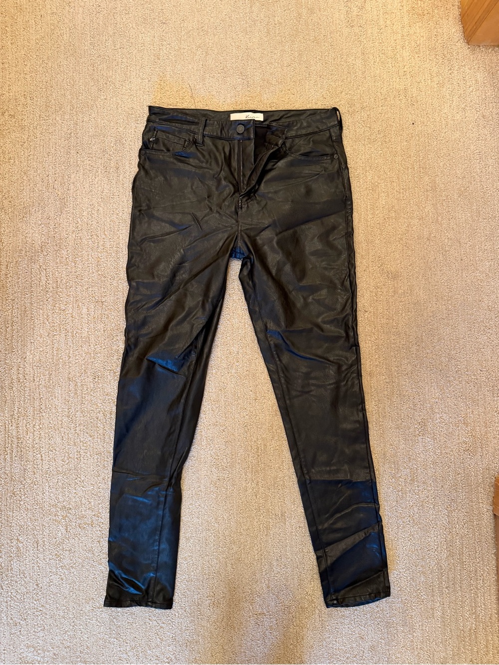 KanCan Black Skinny Faux Leather Pants